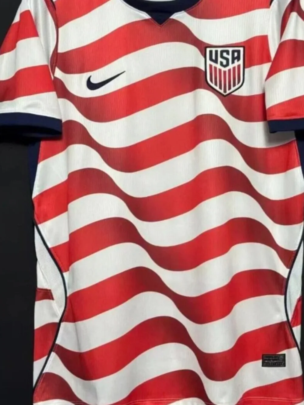 Nike Boys USA Red & White Wavy Soccer Jersey